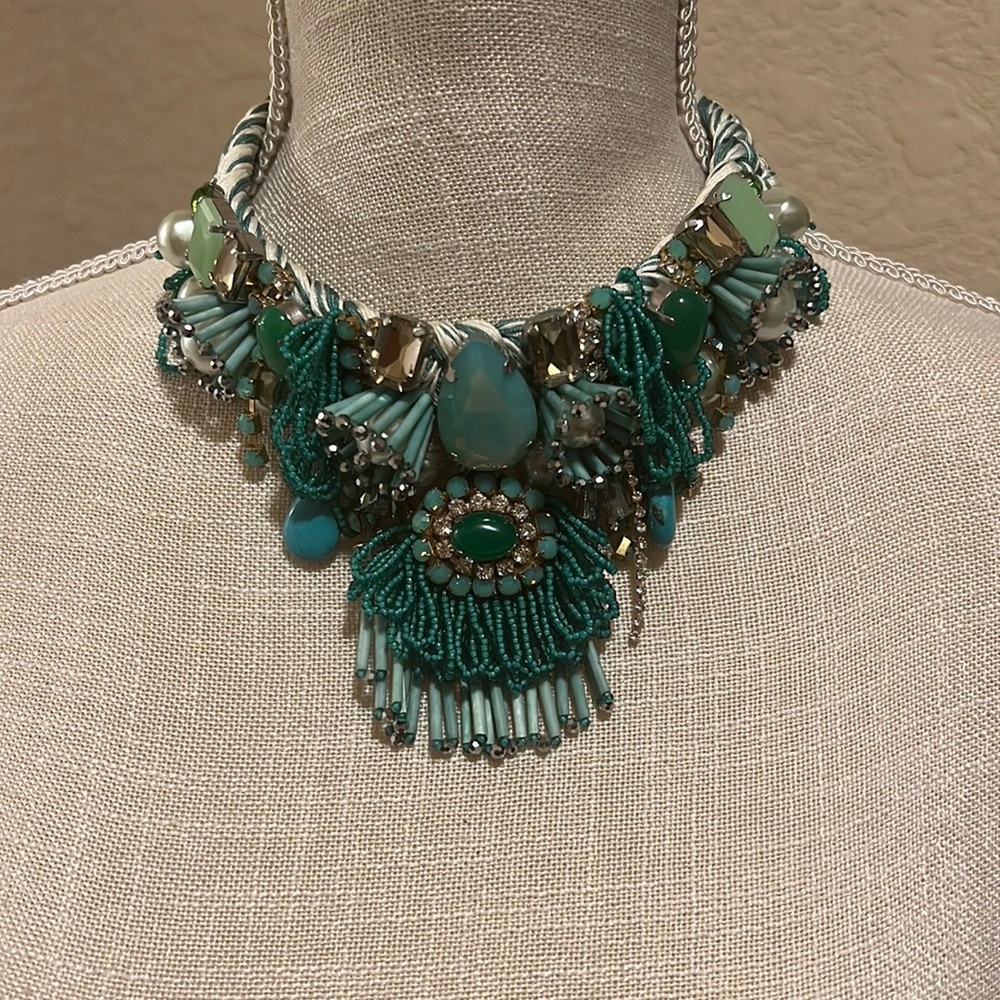 Necklace with stones / choker by Dziubeka designer Poland .